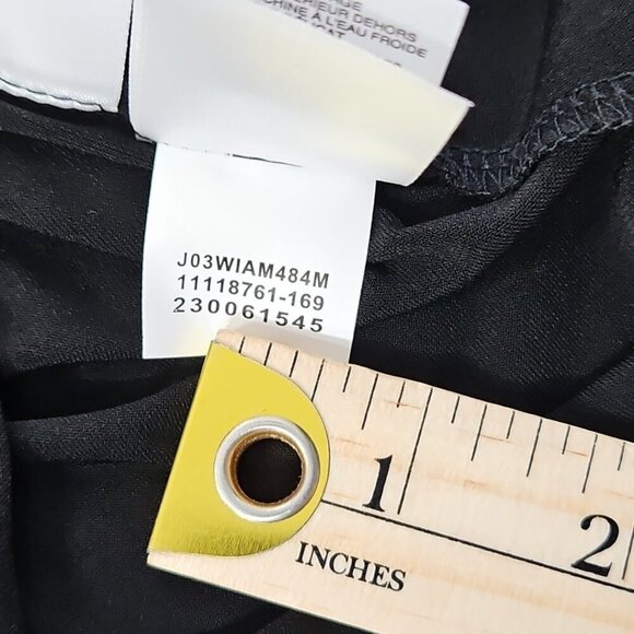 NEW Ann Klein Blouse Women's 2X Black V Neck Short Sleeve NWT Rivets Oversized - Picture 15 of 16